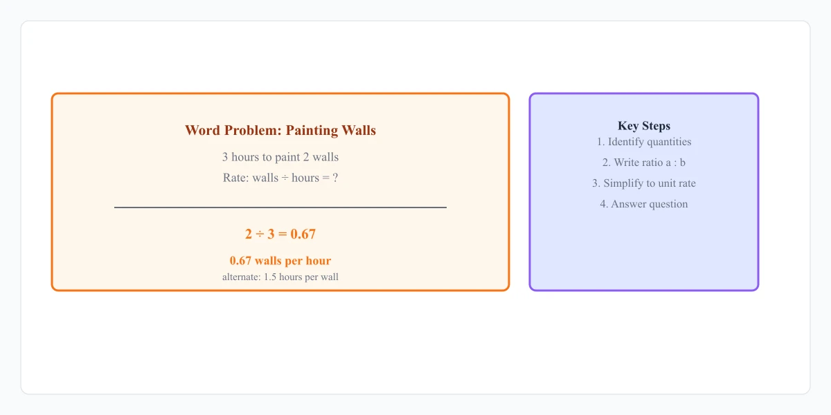 Student solving word problems with notebook ratio table and graph